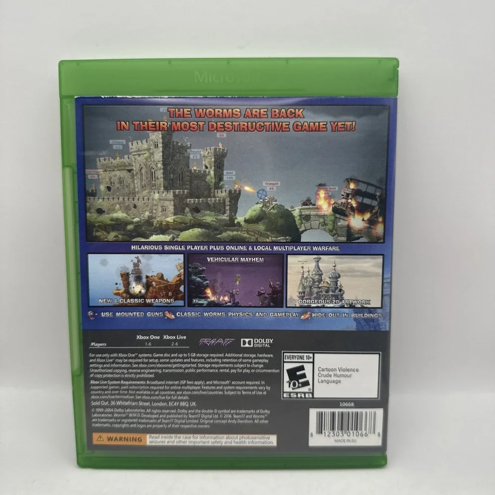 Worms W.M.D Xbox One 2016 Near Mint Disc